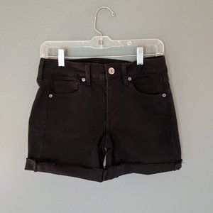 AE Denim Midi Short - Super Stretch (BLACK)